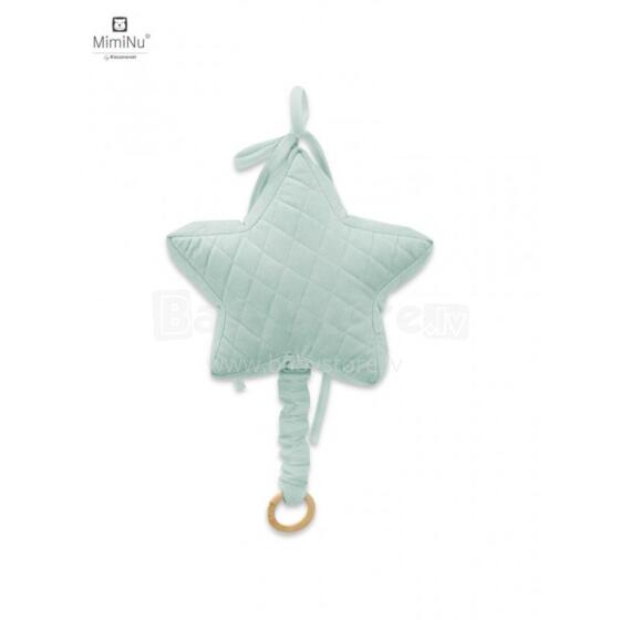 KIECZMERSKI Music Box Star Velvet quilted 23x23cm + free rattle