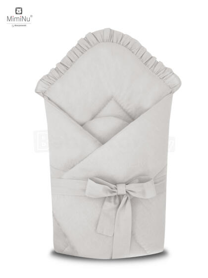 KIECZMIERSKI Baby cocoon ROYAL with frills, grey