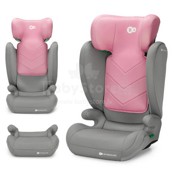 KINDERKRAFT I-SPARK i-size autokrēsliņš 100-150cm rozā