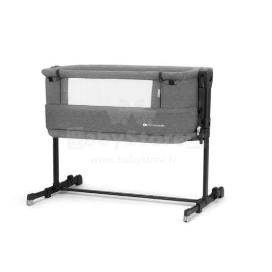 KINDERKRAFT Neste Grow Dark Grey Bedside Cot