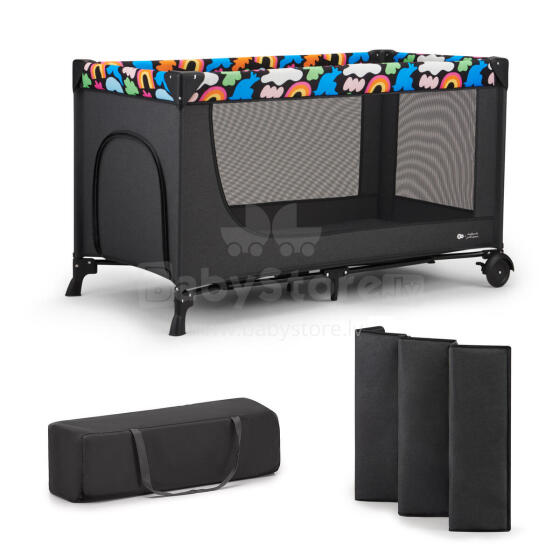 KINDERKRAFT Travel cot JOY 2 HAPPY SHAPES