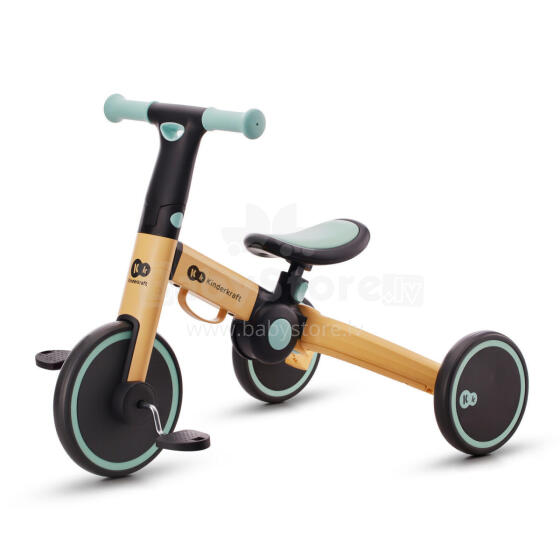 KINDERKRAFT Трехколесный велосипед 4TRIKE подсолнух синий 3в1
