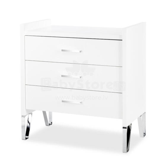 Klups Blanka Art.233070 White Wooden chest of drawers