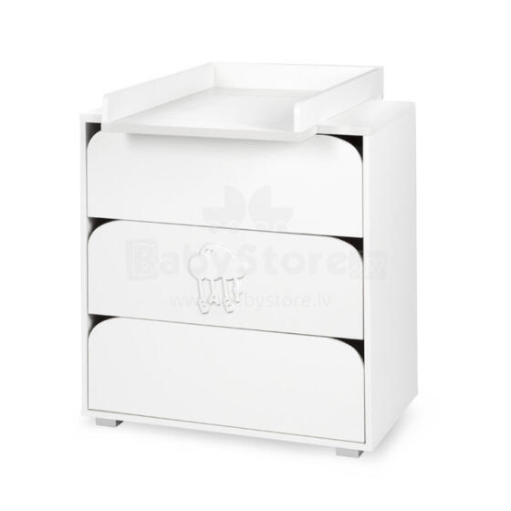 Klups Nel Cloud Art.233079 White  Комод с пеленальным столиком