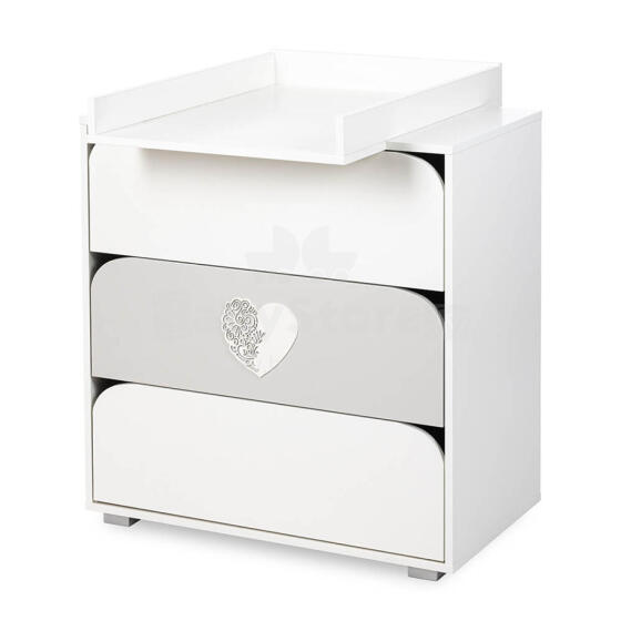 Klups Nel Heart Art.233080 Wooden chest of drawers with changing surface