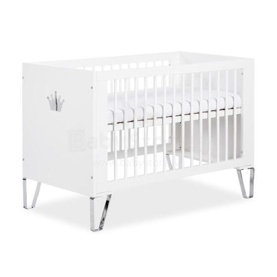 Klups Blanka Art.233084 White Wooden crib 120x60cm
