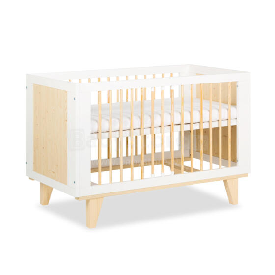 Klups Lydia Art.23392 White/Pine Koka gulta 120x60cm