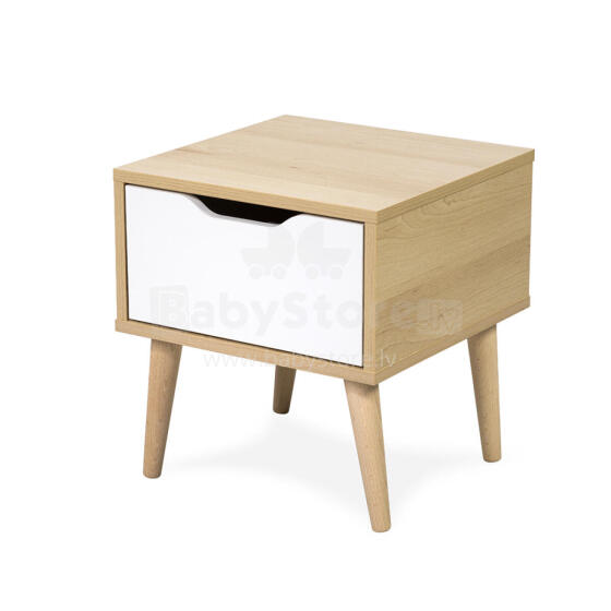 KLUPŚ Bedside table SOFIE beech-white