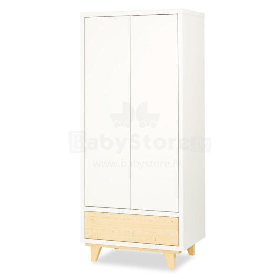 Klups Lydia Art.233128 Pine/White Wardrobe  pine-white