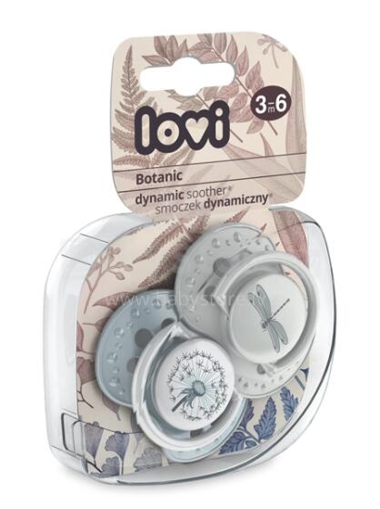 LOVI 22/870 Dynamic silicone pacifier 3-6 m 2 pcs Botanic Boy