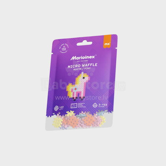 MARIOINEX 905876 Mikro vafeļu bloki 120gab (Pony)
