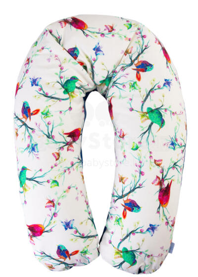 MATEX RELAX positioning pillow made of cotton jersey, length 190 cm [TB0101_R46] birds
