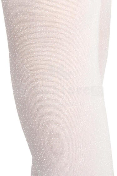 NOVITI RM010-G-01 Micro tights 40den white with glitter 104/110