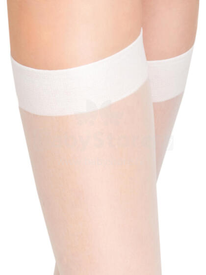 NOVITI SM001-G-01 Knee socks 20den plain white 2-pack onesize