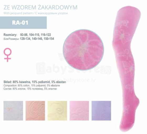 SCORPIO RA-01 Jacquard pattern tights 140/146 II QUALITY