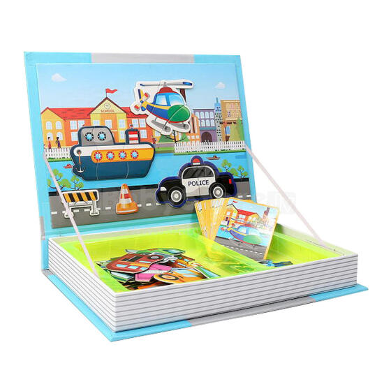 SMILY PLAY SP83883 Vehicles magnetic puzzle
