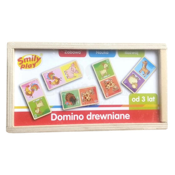 SMILY PLAY SPW83591 Wooden Domino Farm