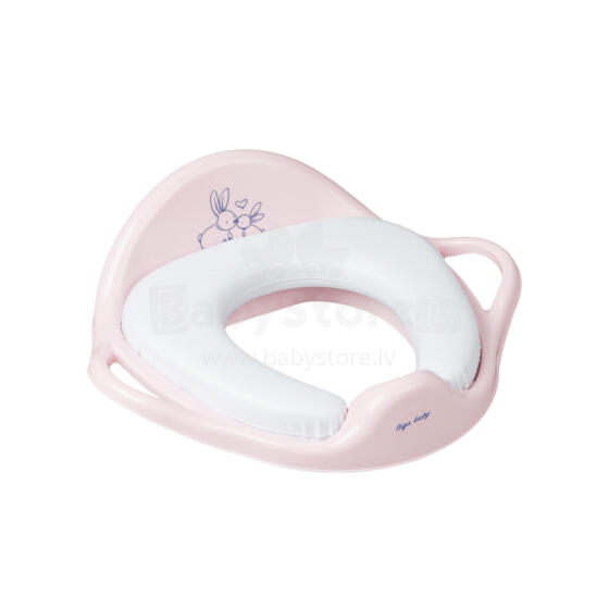 TEGA KR-020-104 Mīksts tualetes sēdekļa pārvalks BUNNIES gaiši rozā