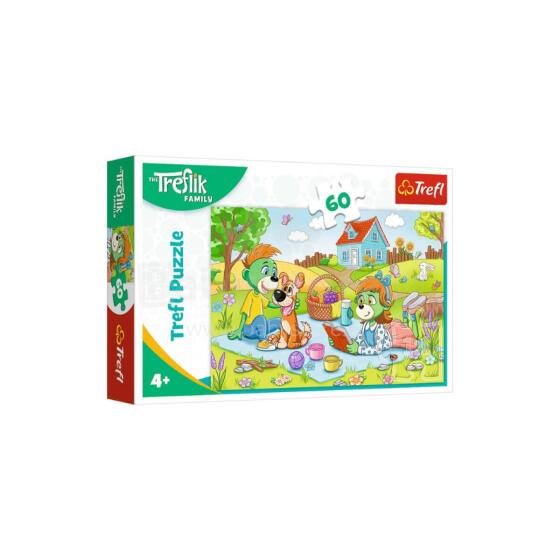 TREFL 17394 Пазл 60 Приключения семьи Трефлик