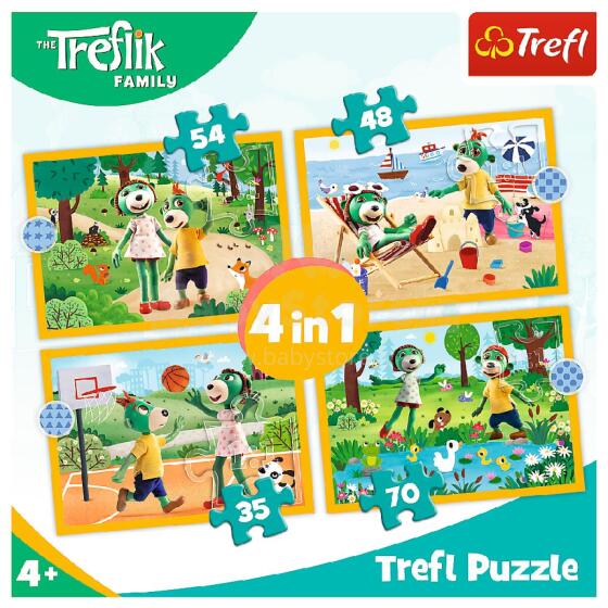 TREFL 34623 Puzle 4in1 Trefliki atvaļinājumā*