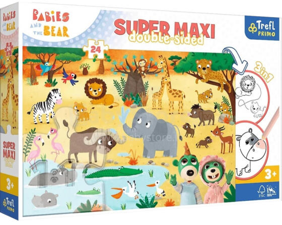 TREFL 41009 Puzle 24 SUPER MAXI Zīdaiņi safari