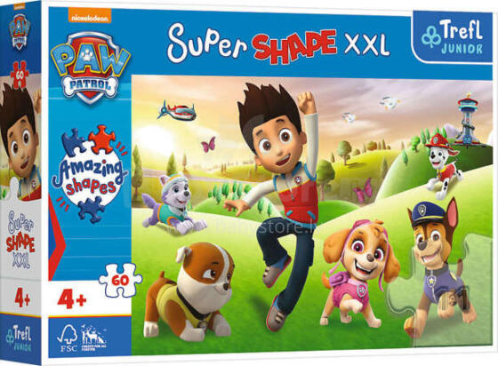 TREFL 50009 Puzle 60 XXL Smaidoši suņi / Ķepu patruļa