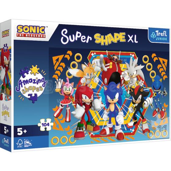 TREFL 50032 Puzzle 104 XL Super Shape Sonic's World