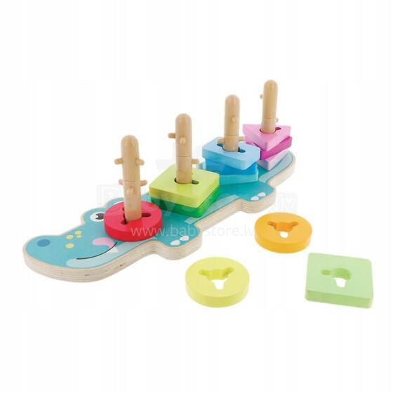TREFL 61403 Деревянная игрушка Крокодил кириллица