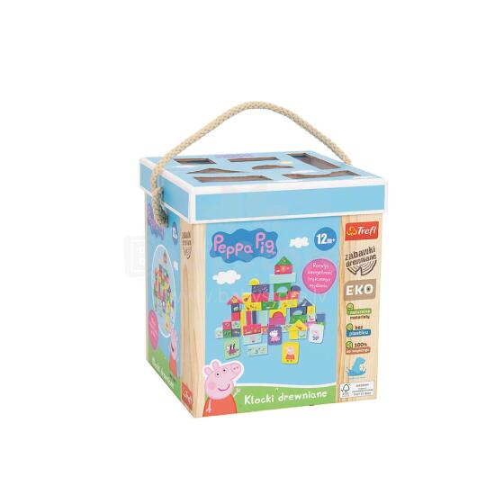 TREFL 61573 Wooden toy blocks Peppa Pig