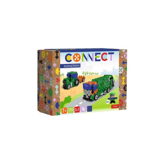TREFL 61975 Connect 2in1 Blocks - Atkritumu mašīna / Traktors