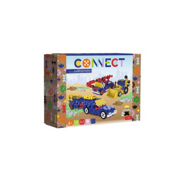 TREFL 61979 Connect 2in1 Blocks - Celtniecības transportlīdzekļi / SUV ar piekabi