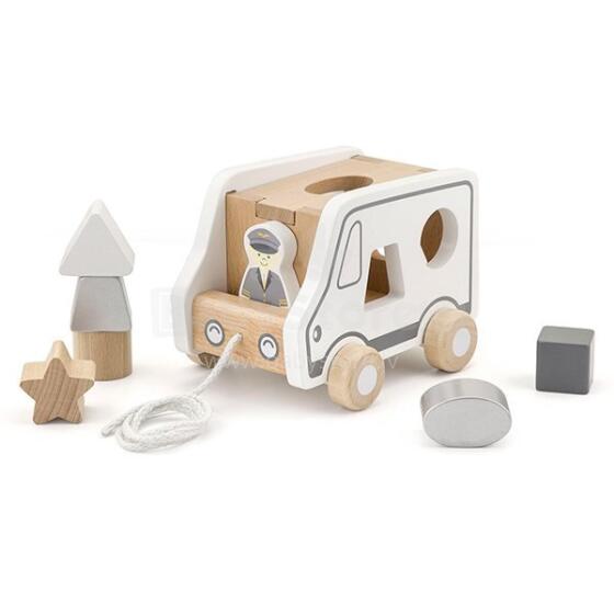 Viga 51612 Gray and white educational sorter - car