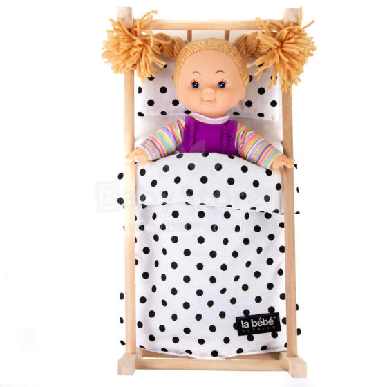 La Bebe™ Cotton Baby Doll Bedding Set Art.23468 Dots Universal Bed set for doll bed