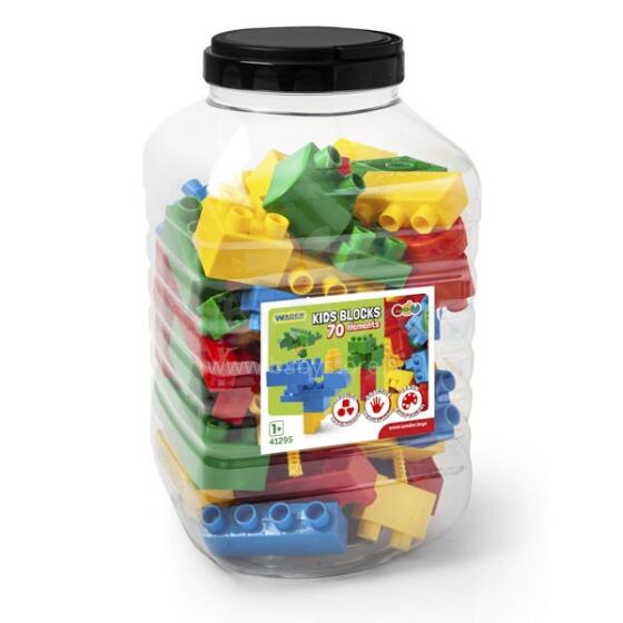 WADER 41295 Kids Blocks bloki konteinerā 70 gab.