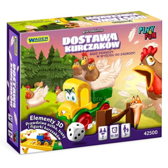 WADER 42500 Играйте и развлекайтесь. Семейная игра «Доставка цыплят»