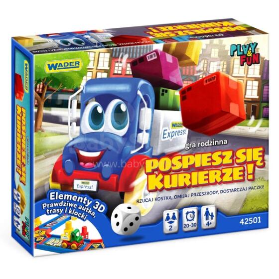 WADER 42501 Spēlējiet un izklaidējieties Steidzies kurjera ģimenes spēli