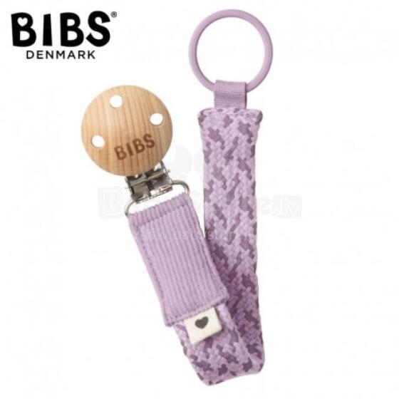 BIBS 9401111 PACIFIER BRAID knupīša turētājs 100% GOTS organiskā kokvilna Sky/Mauve
