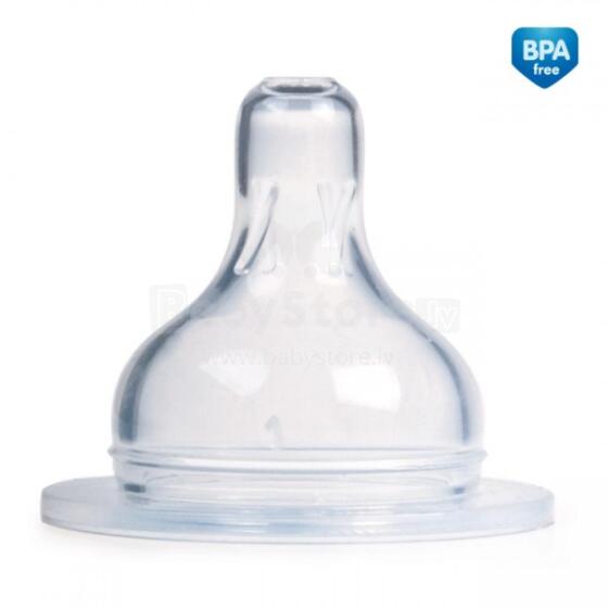 CANPOL 21/719 Teat for wide-neck bottles EasyStart silicone mini 1 pc.