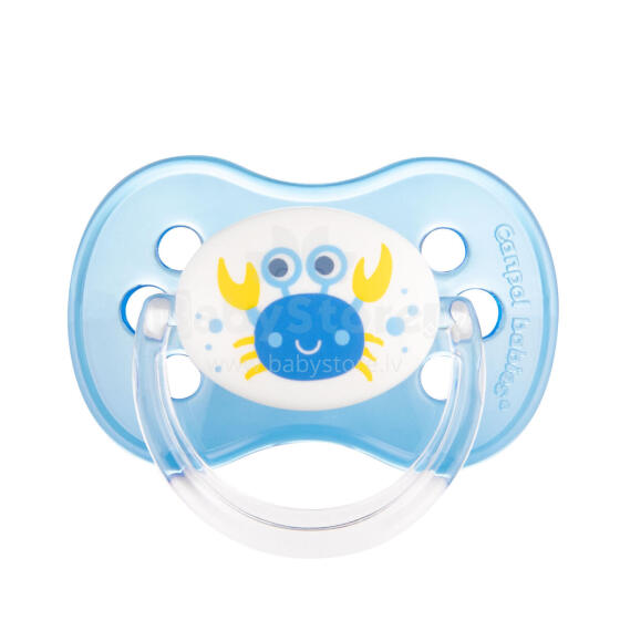 CANPOL 22/410 Soothing round silicone pacifier 0-6m LOVE &amp; SEA pink