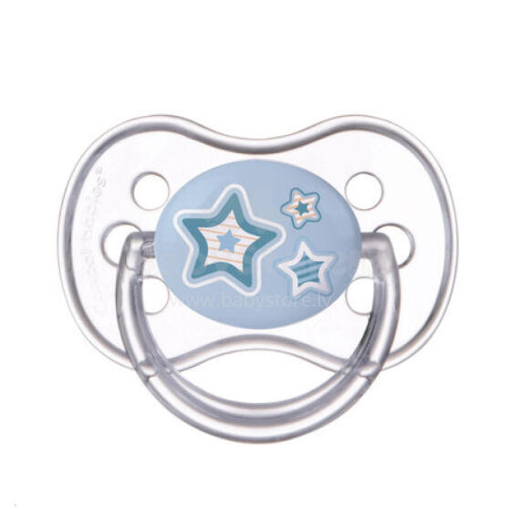 CANPOL 22/563 Silikona apaļais knupis 6-18 mēneši NEWBORN BABY zils