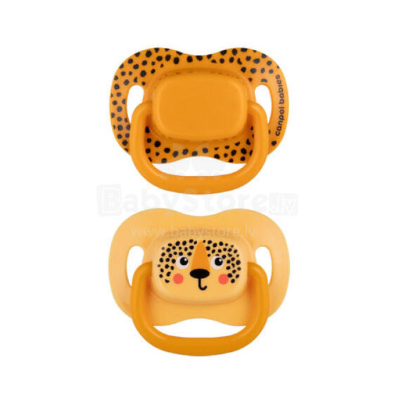 CANPOL 34/929 Soothing silicone pacifier 18m+ symmetrical BabiesBoo 2 pcs orange