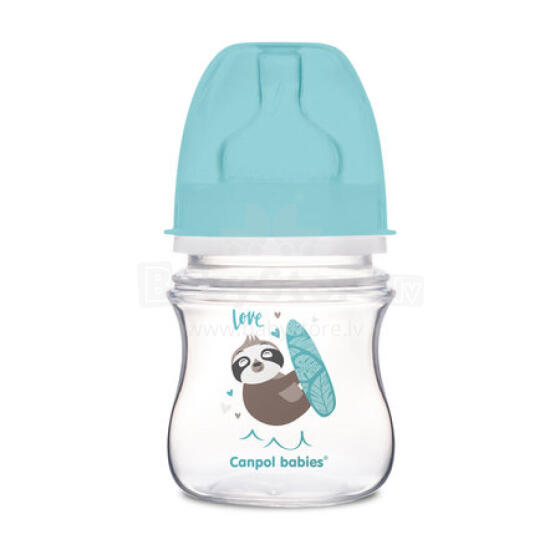 CANPOL 35/220 EasyStart Exotic 120 мл бутылочка антиколиковая с широким горлышком синяя