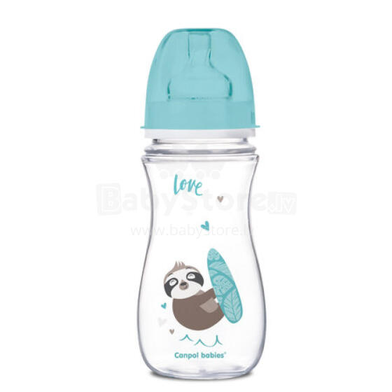 CANPOL 35/222 EasyStart Exotic plaša pretkoliku pudelīte 300ml zila