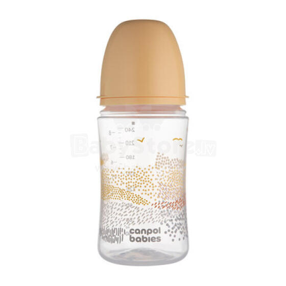 CANPOL 35/243 Бутылочка антиколиковая EasyStart 240 мл ГОРНЫЙ бежевый
