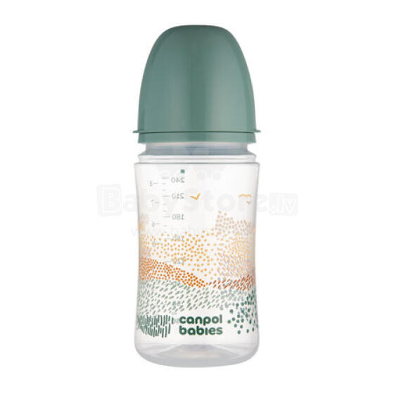 CANPOL 35/243 Бутылочка антиколиковая EasyStart 240 мл ГОРНЫЙ зеленый