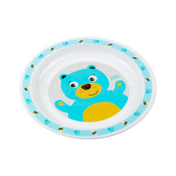 CANPOL 4/411 Plastic plate Animals turquoise