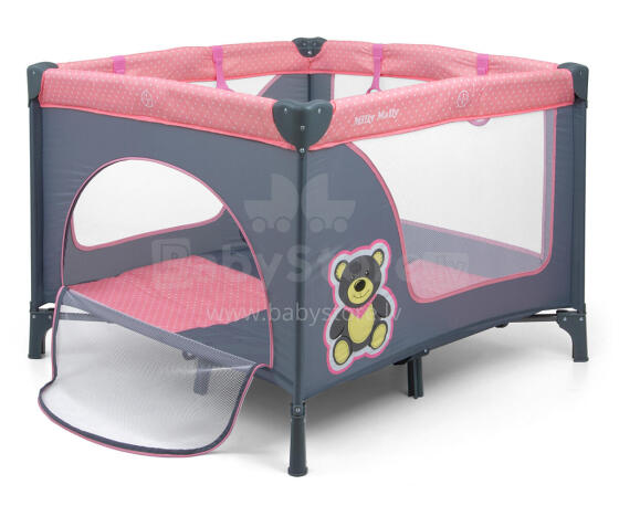 MILLY MALLY 3416 Детский манеж FUN Розовый медведь