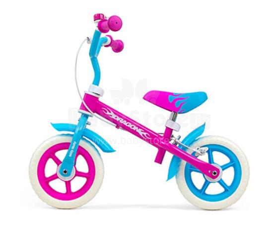 MILLY MALLY Līdzsvara velosipēds DRAGON AR BREMZI Candy