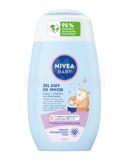 NIVEA BABY 80546 2in1 night body and hair wash gel 200 ml