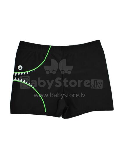 NOVITI KC003-B-01 Black swim trunks with shark 116-122